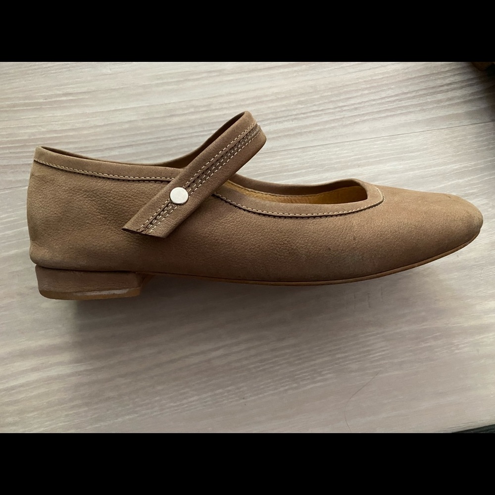 Suede Mary jane flats EU 38 handmade